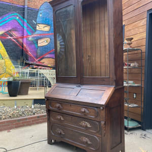 2 piece Victorian drop front secretary