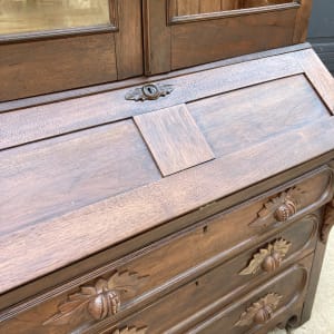 2 piece Victorian drop front secretary 