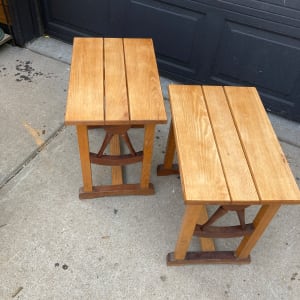 Ranch style 1950's end tables 