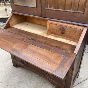 2 piece Victorian drop front secretary 