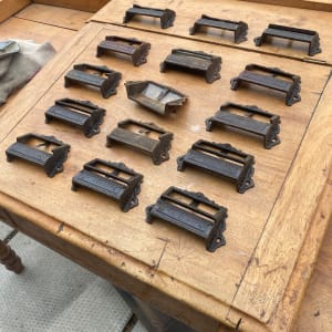 Eastlake cast iron industrial handles 