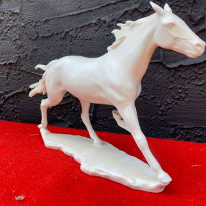 white porcelain horse 