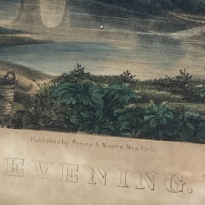 Framed "Evening" engraving 