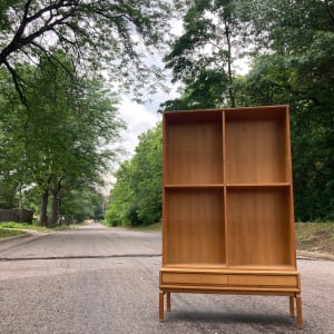 1960's oak bookcase by Marian Grabinski