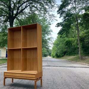 1960's oak bookcase by Marian Grabinski 