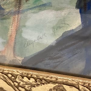 framed Elizabeth Grant  watercolor Heron 