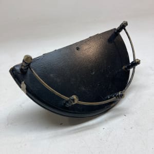 black wood shelf with gallery 