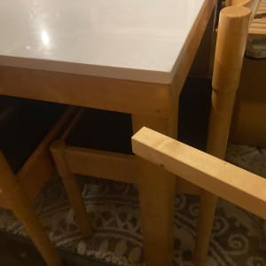 mid century modern maple parsons table 