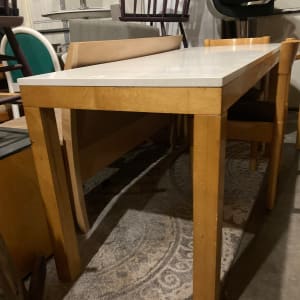 mid century modern maple parsons table 