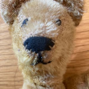 Steiff teddy bear with suspenders 