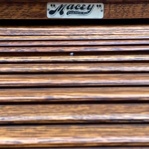 Macey roll top oak desk 