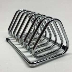 Post modern chrome letter holder 