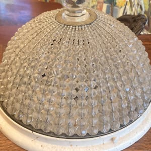 vintage crystal dome ceiling light fixture 