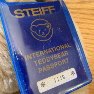 Steiff teddy bear with tags 