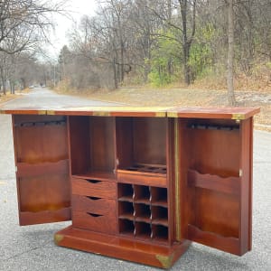 Korean lacquered elm liquor cabinet 