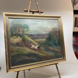 framed painting of horse and landscape 