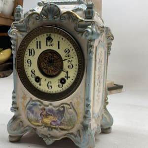 Turn of the century porcelain clock (as is)