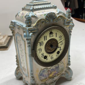 Turn of the century porcelain clock (as is) 