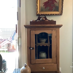 Primitive small pine cupboard 