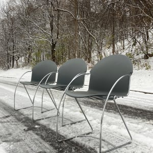 Max stacker steel case post modern chair 