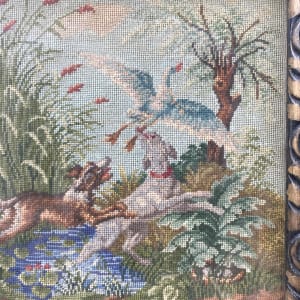 Small petit point scene with dogs 