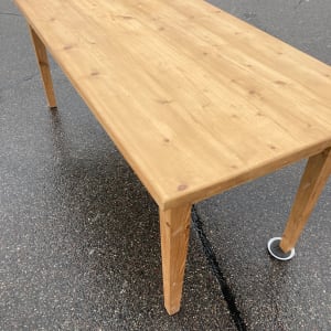 6 foot long pine German harvest table 