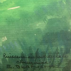 Original oil painting of trees on board 