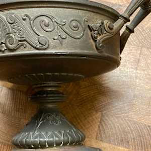 Cast bronze handled compote 