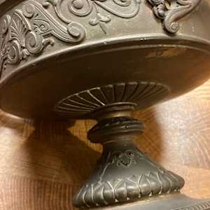 Cast bronze handled compote 