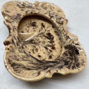 marbleized pottery soap dish 