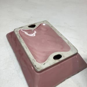 1950's pink pottery ashtray 