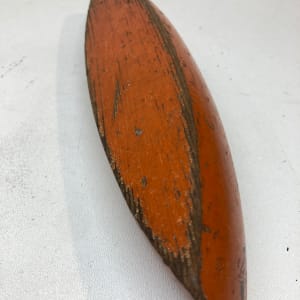 carved painted folk canoe 