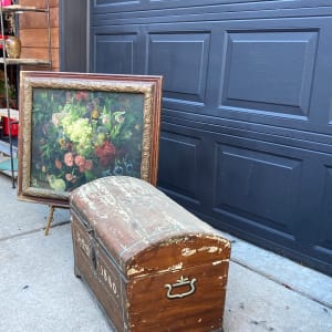 Early 19th century painted trunk 