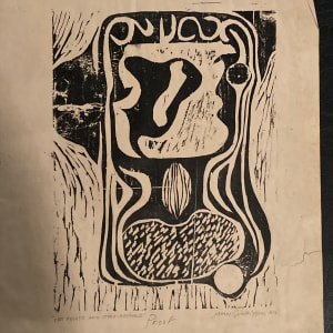 "Hot Potato" woodblock by James Quentin Young 