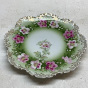 hand decorated porcelain cookie plate 