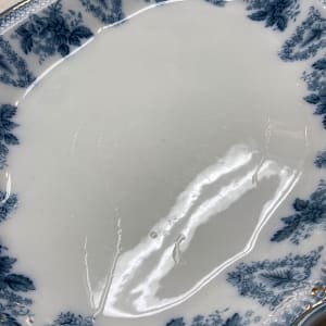 Large blue and white serving platter 