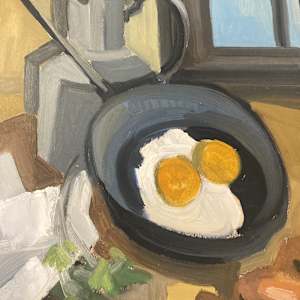 Original painting of eggs on paper 