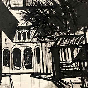 Original black ink drawing of Sacre Coeur 