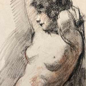 Original nude woman sketch 