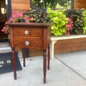 Early 19th century 2 drawer small table 