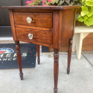 Early 19th century 2 drawer small table 