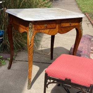 Marble topped Italian 2 drawer desk 