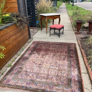 Hand made silk oriental rug 