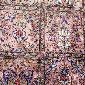 Hand made silk oriental rug 