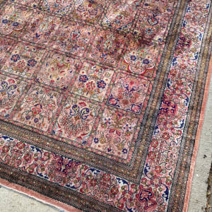 Hand made silk oriental rug 