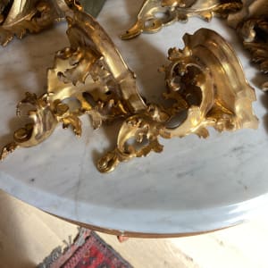 hand carved Italian gold guilt wall shelves 