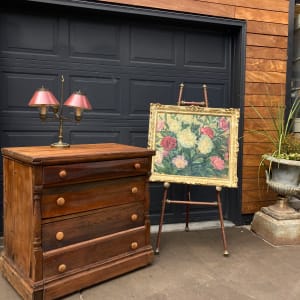 Primitive pine Scandinavian 4 drawer chest 