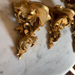 hand carved Italian gold guilt wall shelves 