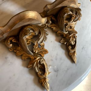 hand carved Italian gold guilt wall shelves 