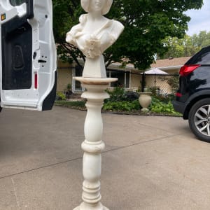 Marble pedestal / Original Marble bust 